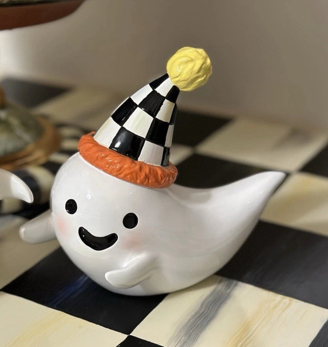 Mackenzie Child Trick or Treat Ghost Figurine Laying Down
