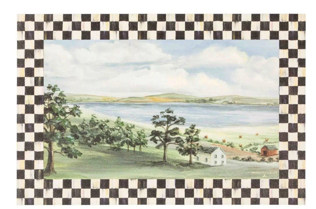 MacKENZIE CHILDS LANDSCAPE FLOORMAT 2' x 3' New In Box