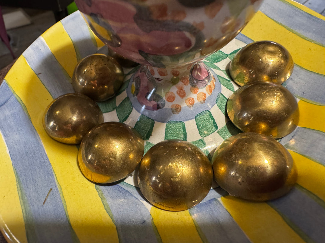 Mackenzie Childs 8 brass domes for Dawn