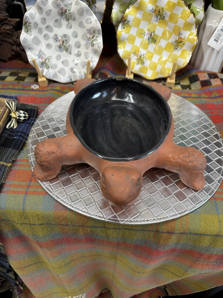 Mackenzie Childs Ceramic Turtle Tureen  Base Terracotta Component Retired