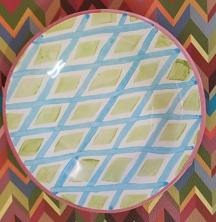 MacKenzie Childs Vintage Maddox Dessert Plate 8"  vintage 2004