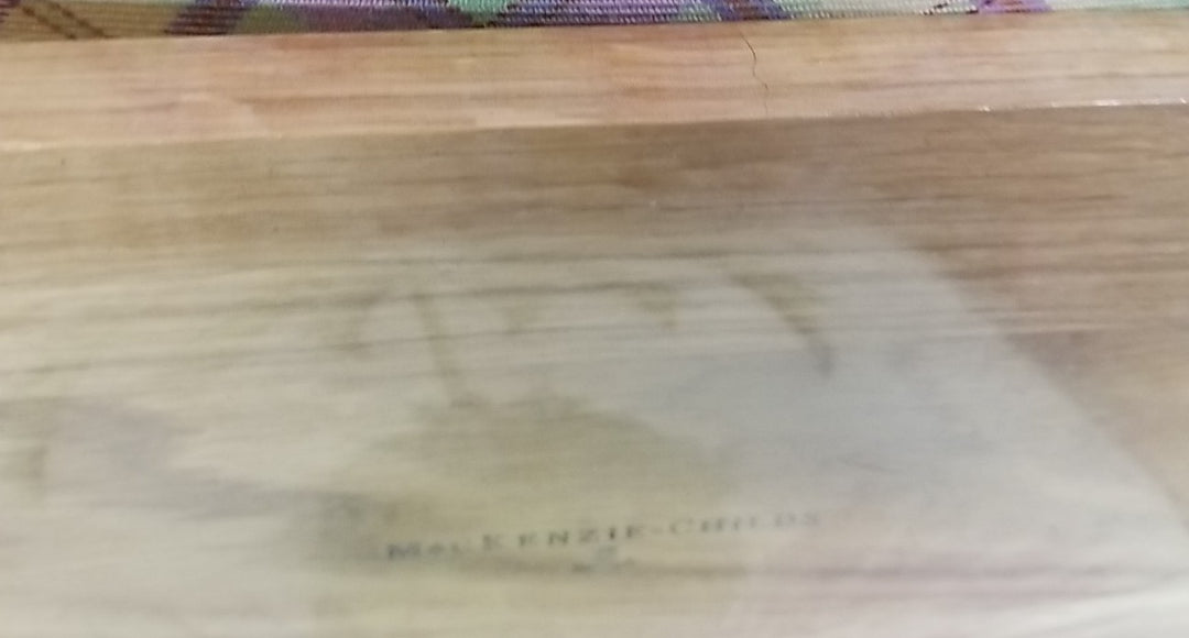 Mackenzie Childs Oak Laser Etched Wood Serving Tray Cardinal 12" x 8" x 0.75" P2