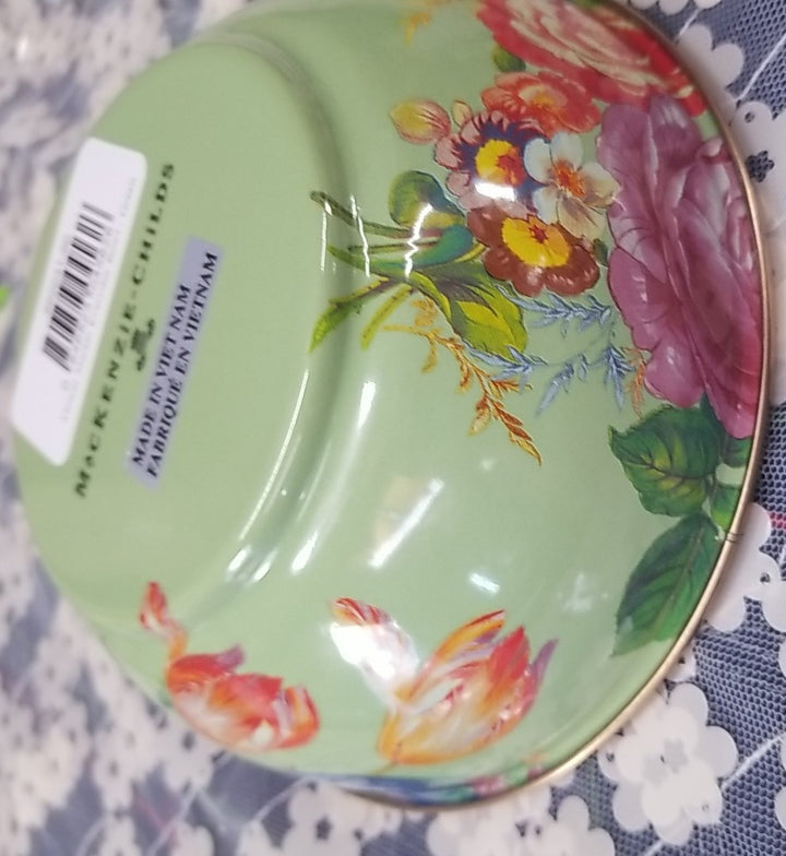 MACKENZIE CHILDS GREEN  FLOWER MARKET SMALL EVERYDAY BOWL Set of 4