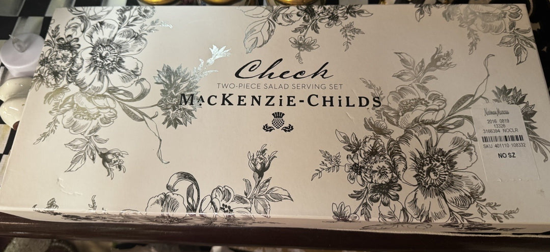 Mackenzie Childs - Check Salad Serving Set - Stainless