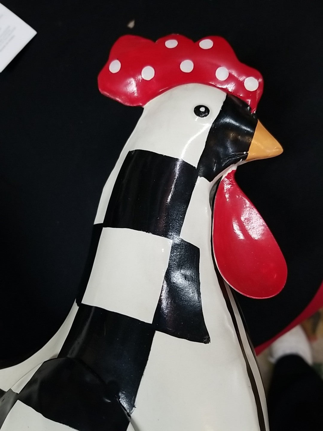 New Mackenzie Childs Checkerdot Rooster - Large 18.75” Tall