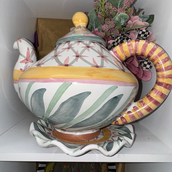 Mackenzie Childs Ceramic Brighton pavilion  Teapot- Retired