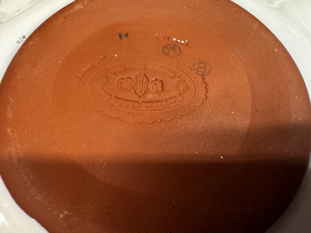 Mackenzie Childs Honeymoon Fluted Yellow Lemon Curd Bread Plate 7.50"  Ceramic