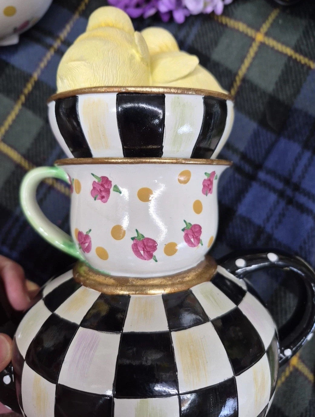 Mackenzie Courtyly Chickatee Teapot Childs Chicks-new