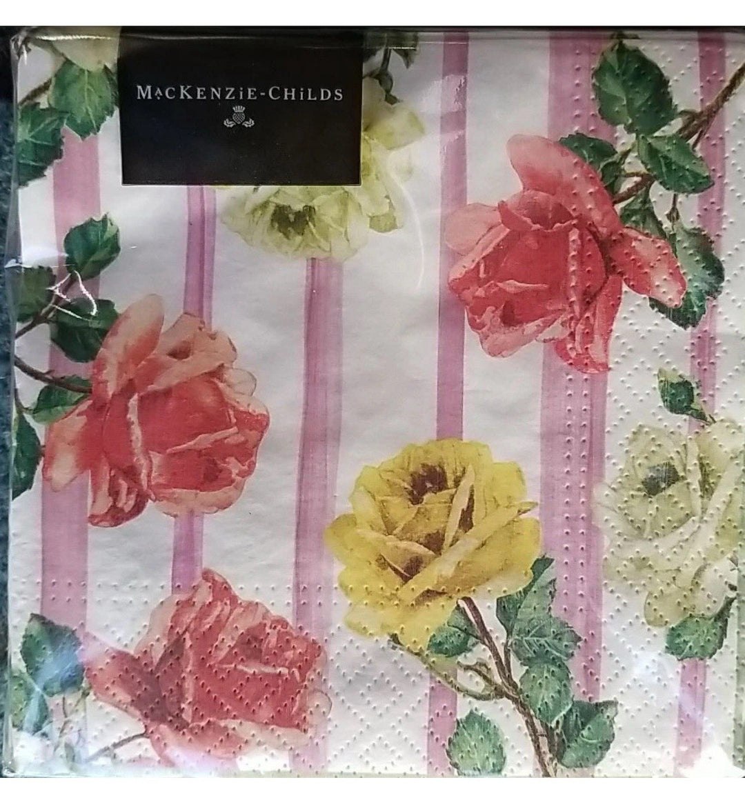 MacKENZIE CHILDS Garden Gala   Cocktail Paper Napkins- Retired New