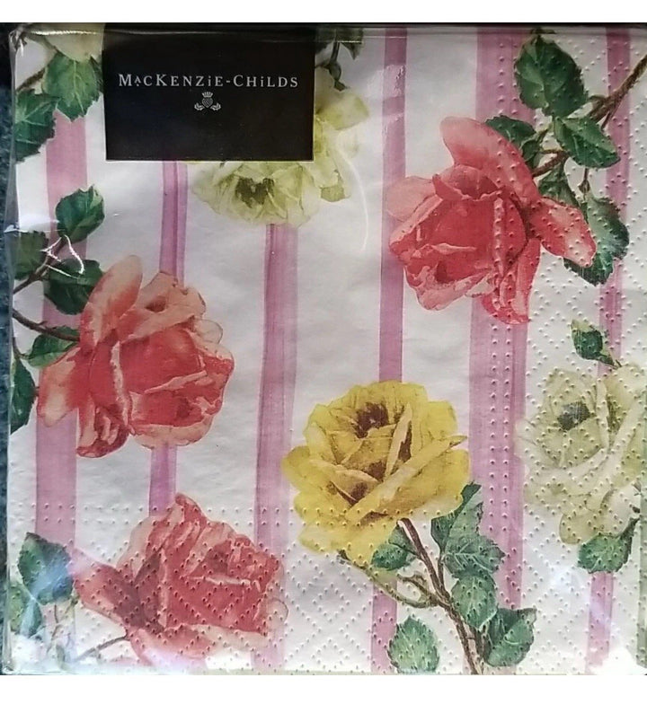 MacKENZIE CHILDS Garden Gala   Cocktail Paper Napkins- Retired New