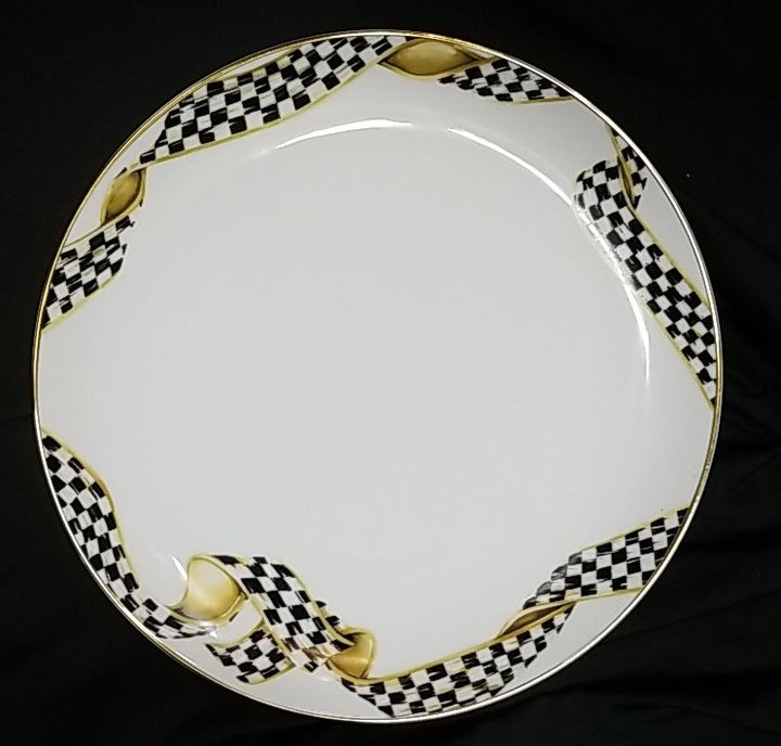 Mackenzie Thistle And Bee Ribbon Dinner Plate Childs 10" New