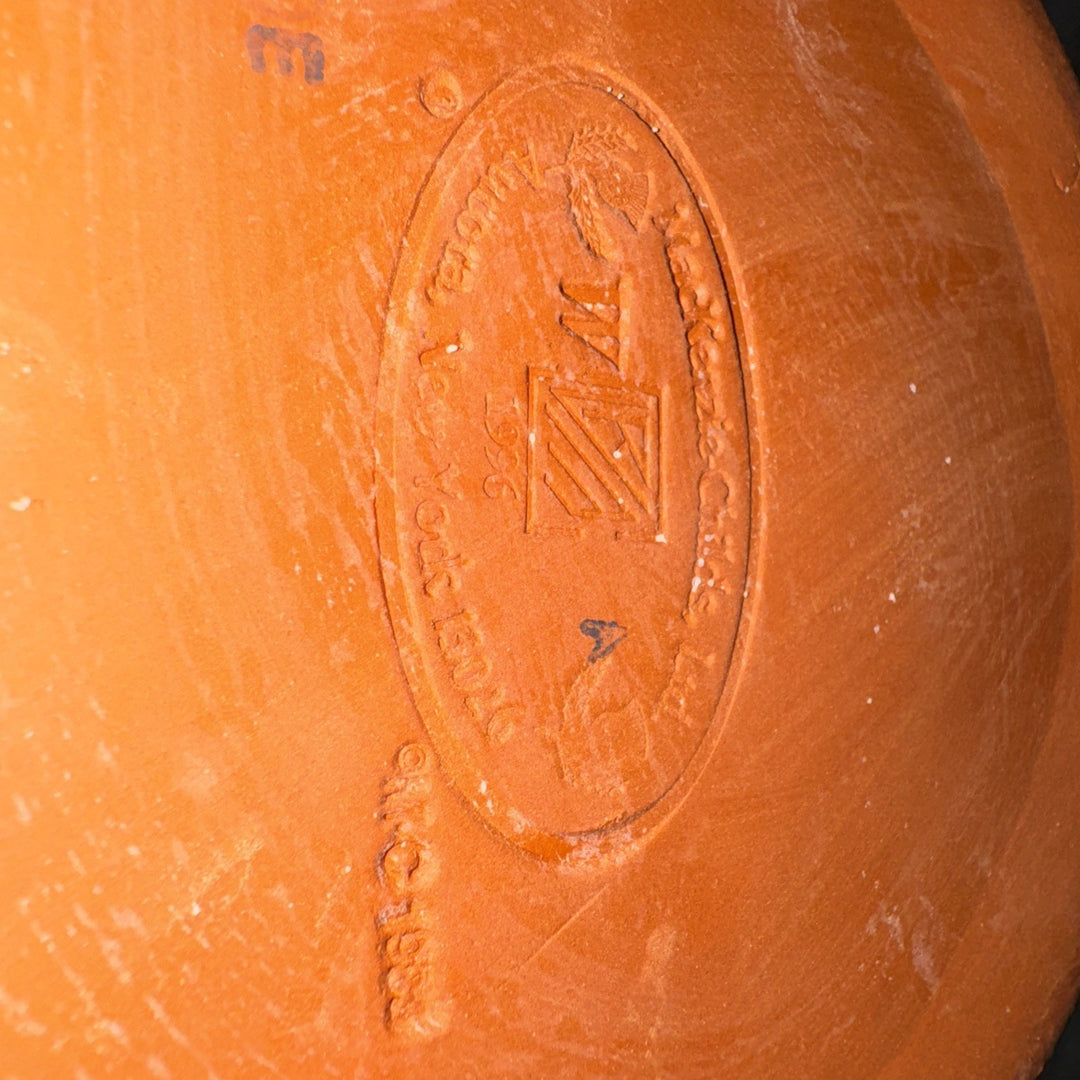 9” Mackenzie Childs Fluted Lemon Curd Yellow  Honeymoon Salad  Plate With Gold