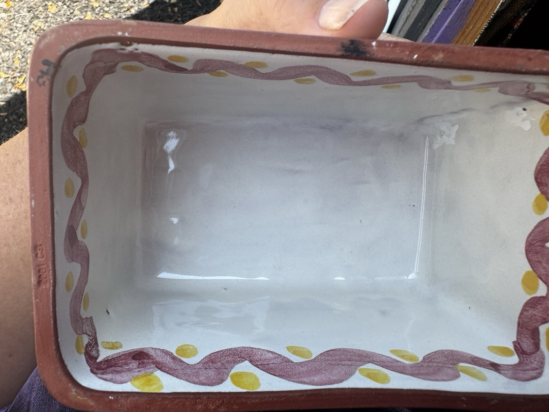 Mackenzie Childs Vintage Ceramic Taylor  Aalsmeer Cover only  For  Butter Dish