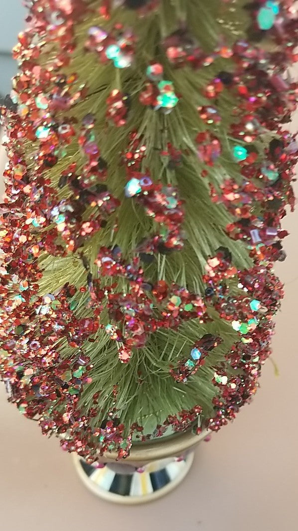MacKenzie-Childs Sugarplum  Small BOTTLE BRUSH TREE Retired
