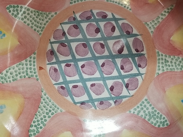 MACKENZIE CHILDS CERAMIC Taylor Kukenhoff DINNER PLATE 11.50"- 1989 Retired