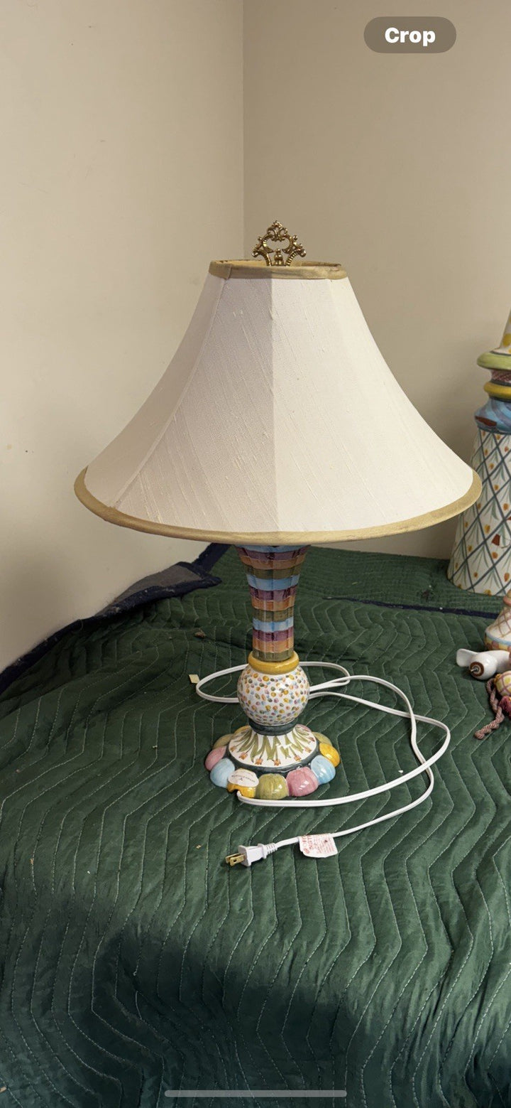 Mackenzie Childs Lamp Confetti Vase Ceramic 27” Tall - Made In Aurora