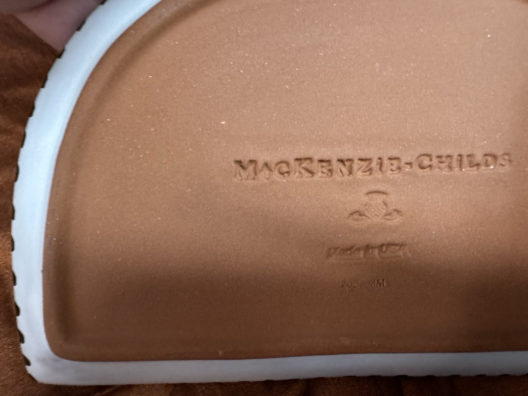 Mackenzie Childs Rainbow Trinket Dish 8” Wide And 5” Tall Retired 2022