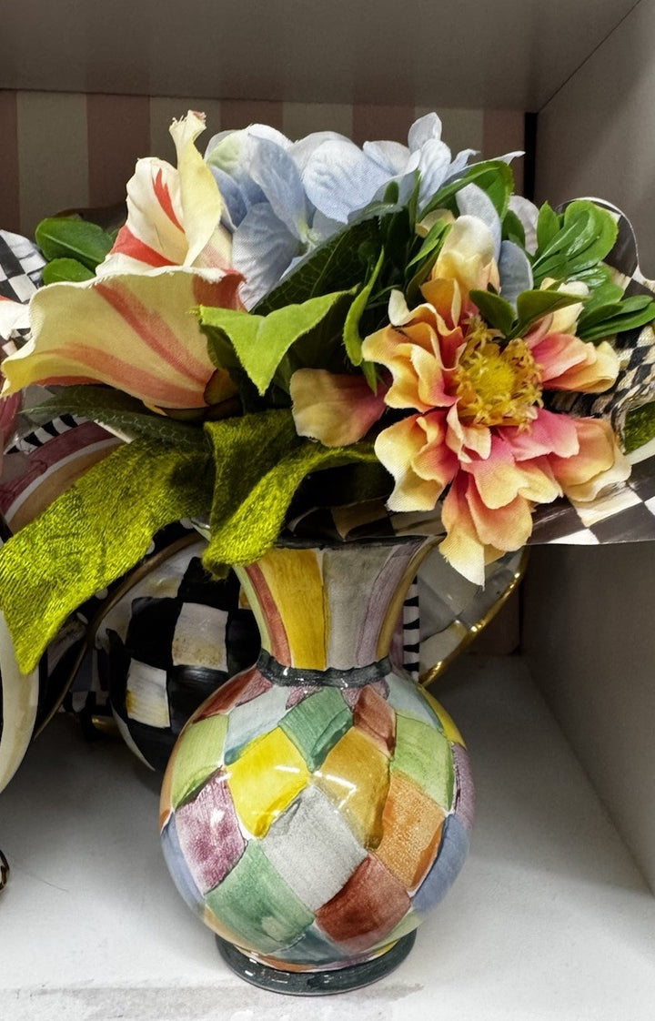 MACKENZIE CHILDS Poplar Harlequin BUD VASE NEW- Retired Pattern