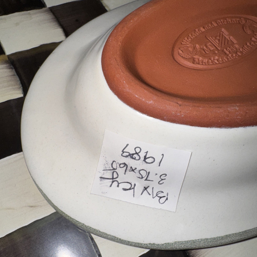 MacKenzie Childs Wallcourt Bixley  Small Oval  Soap Dish 6.25" Ceramic-1989