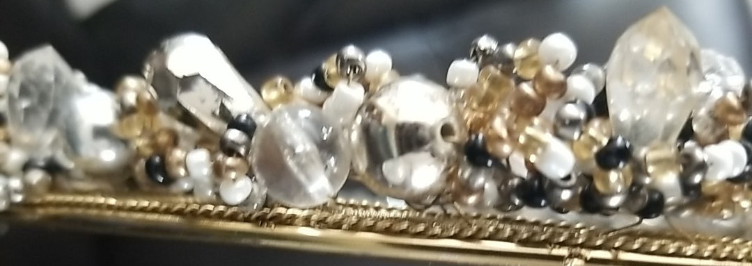 Mackenzie Childs  Precious Metals Beaded Charger Ring- Retired HTF