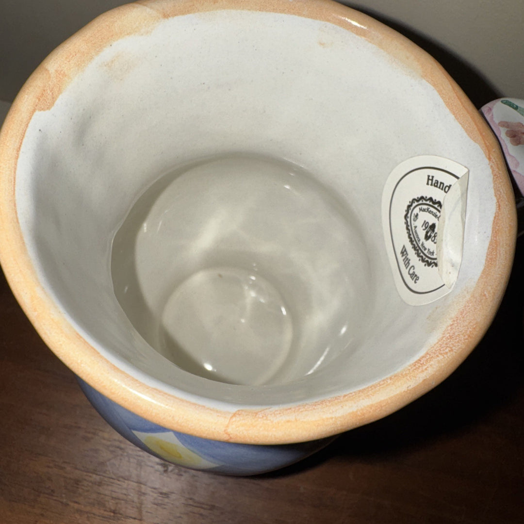 MacKenzie Childs Taylor Aalsmeer  Thumbprint Handmade In Aurora Coffee Mug 2003
