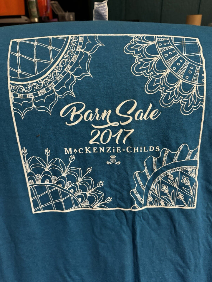 Mackenzie Childs Barn Sale 2017 Blue 3xl Staff  T-Shirt -new