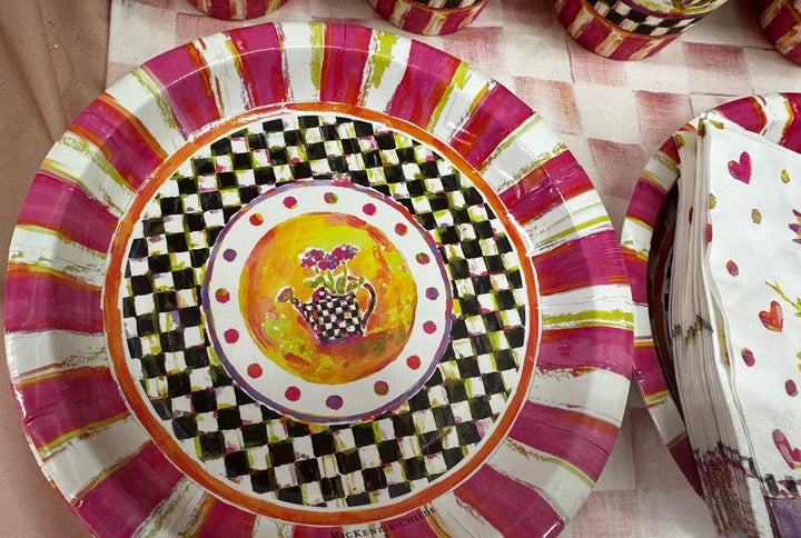 Mackenzie Childs Pixie Party For 12 - 12 Cups, 12 Plates - 20 Napkins - New