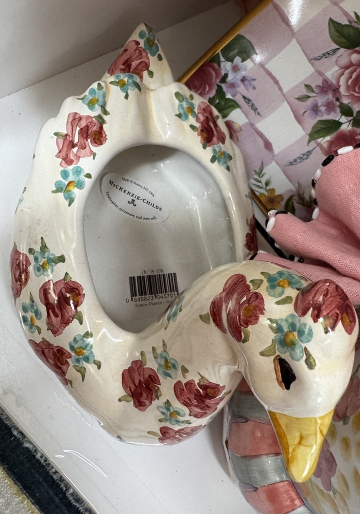 Mackenzie Childs Simon Ceramic Planter Retired- Made In aurora