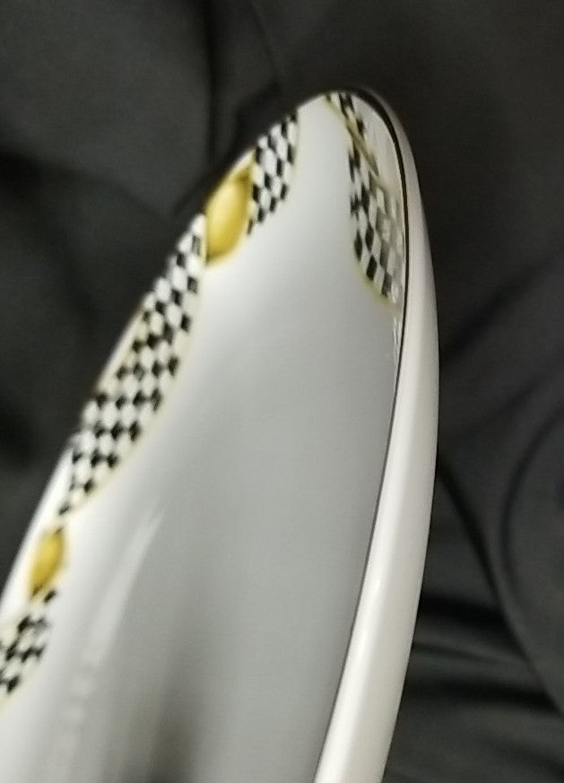 Mackenzie Thistle And Bee Ribbon Dinner Plate Childs 10" New