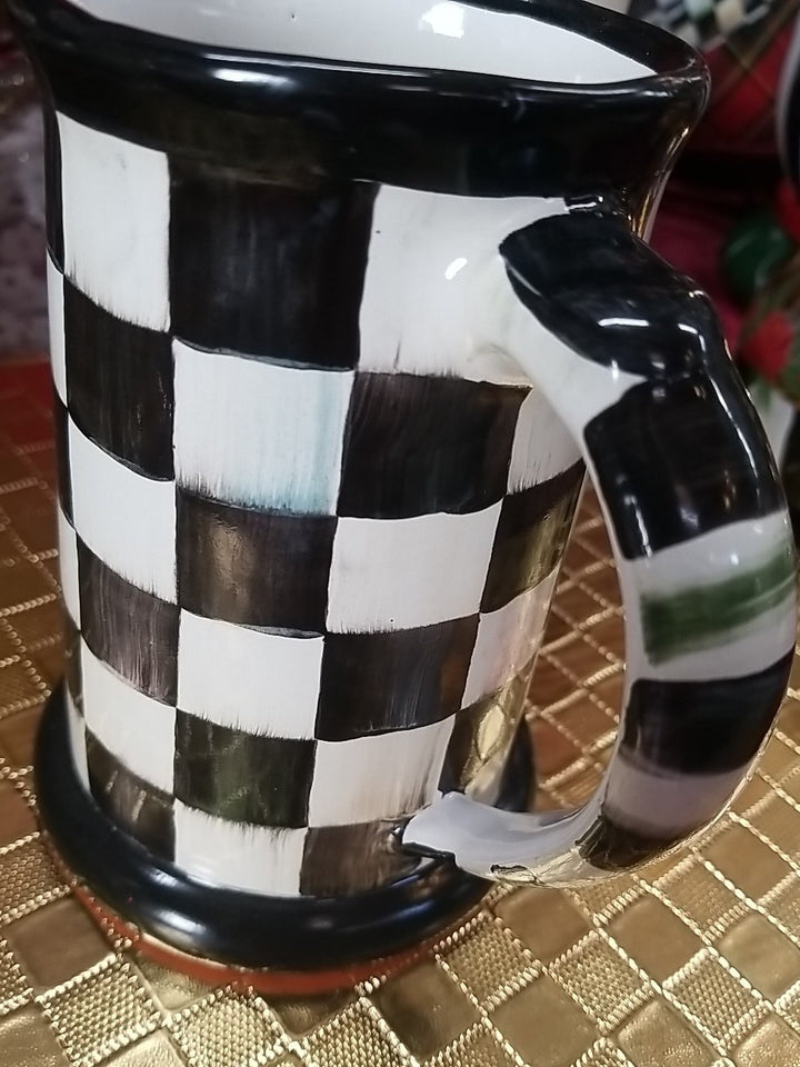 MACKENZIE CHILDS Courtly Check Mug - Stein- Ceramic-retired