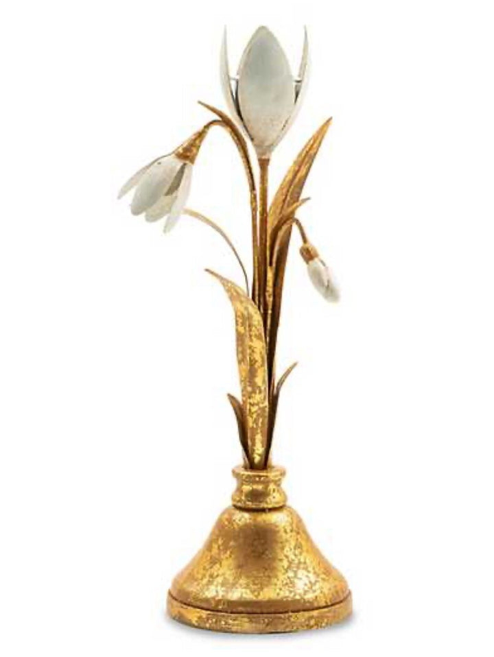 Mackenzie Childs Snowdrop Candlestick Holder  - Tall-retired- Metal