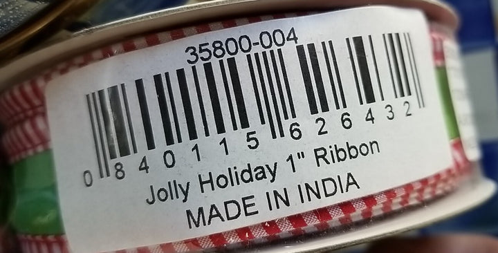 Mackenzie Childs JOLLY HOLIDAY 1" Wide Wire RIBBON NEW 10YD Retired