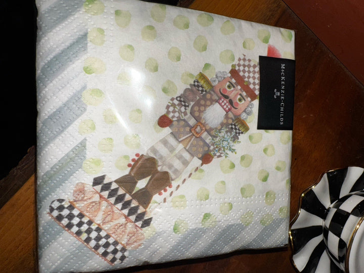Mackenzie Childs Nutcracker Paper Cocktail Napkins 20 pack, Retired