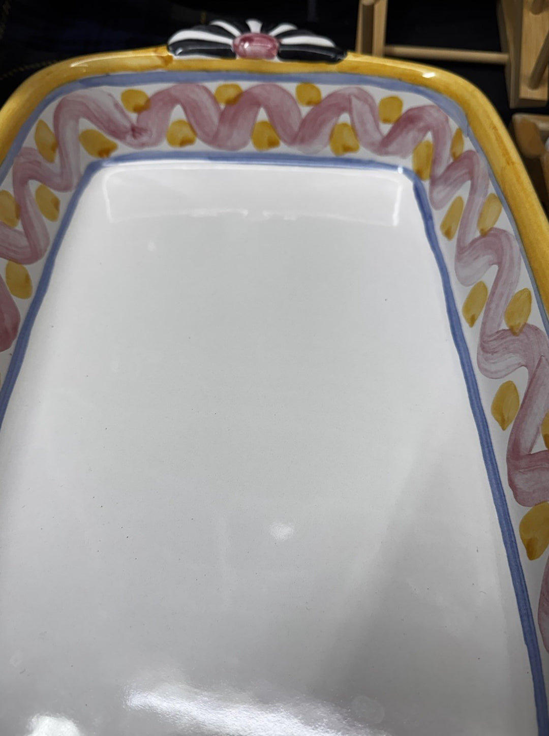 MacKenzie Childs Piccadilly 17” Rectangular Baking  Pan Dish Vintage