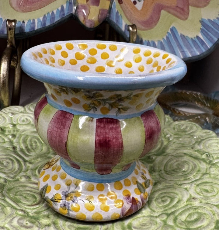 Mackenzie-Childs Vintage Ceramic Tea Light Votive Candle Holder from 2004