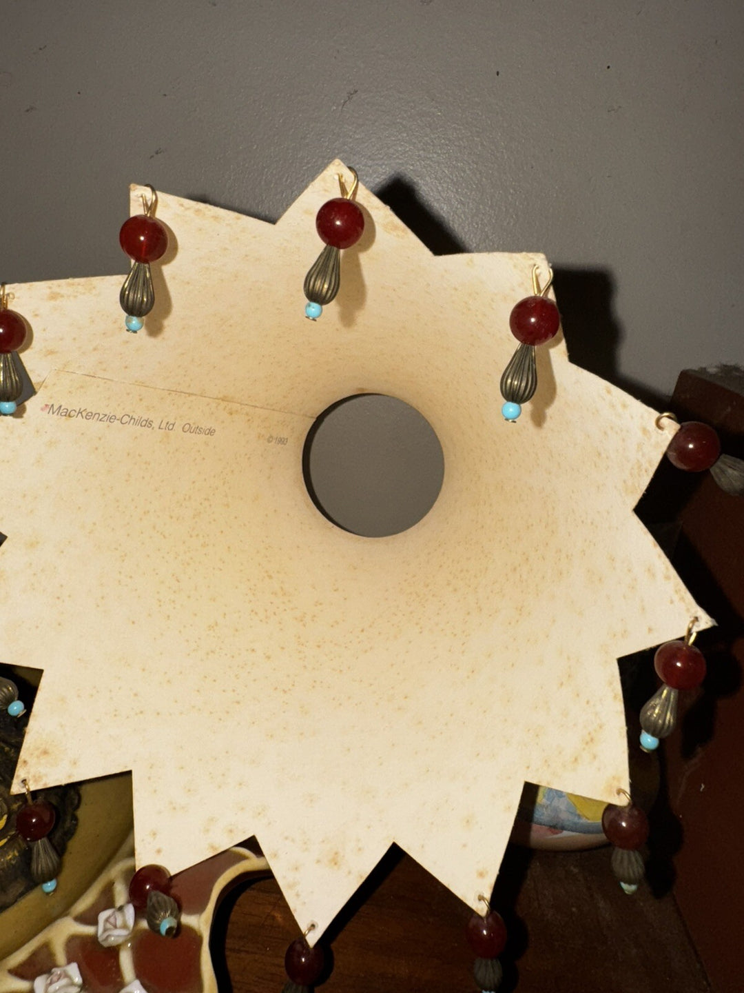 Mackenzie Childs Paper Chandelier sized  Lamp Shade One With Brass Clip