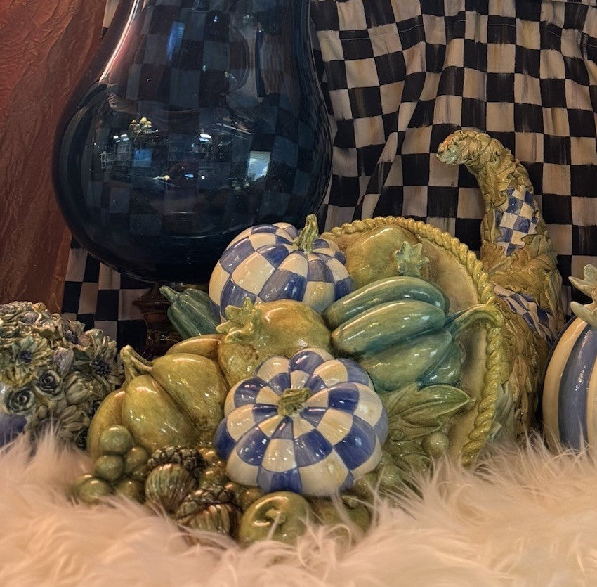 MacKenzie Childs Cornucopia Centerpiece in Royal Autumn Retired