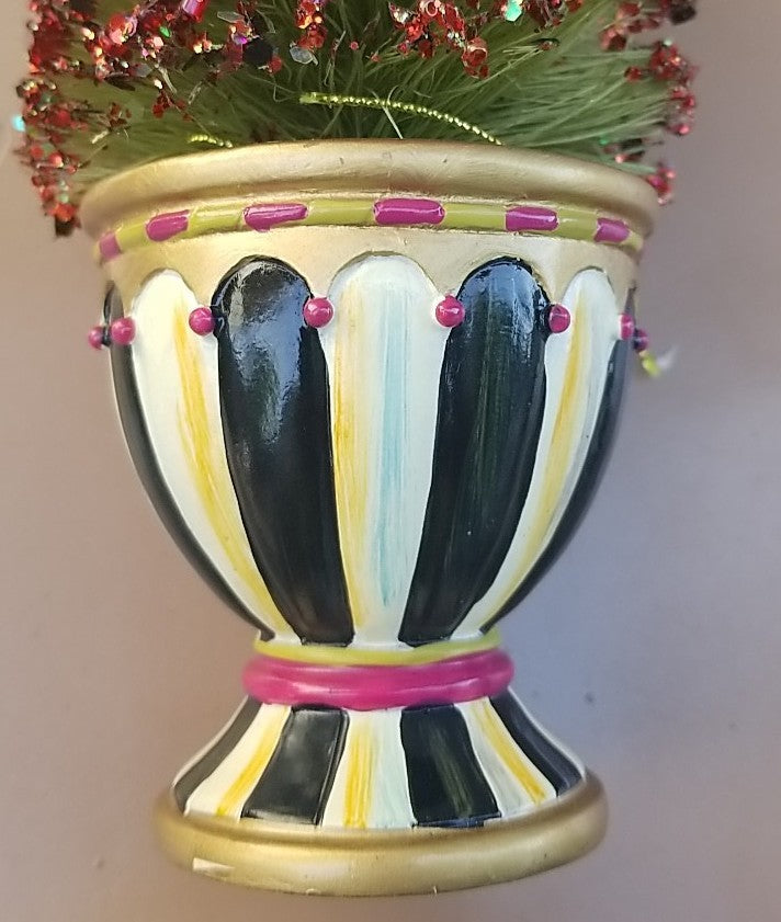 MacKenzie-Childs Sugarplum  Small BOTTLE BRUSH TREE Retired