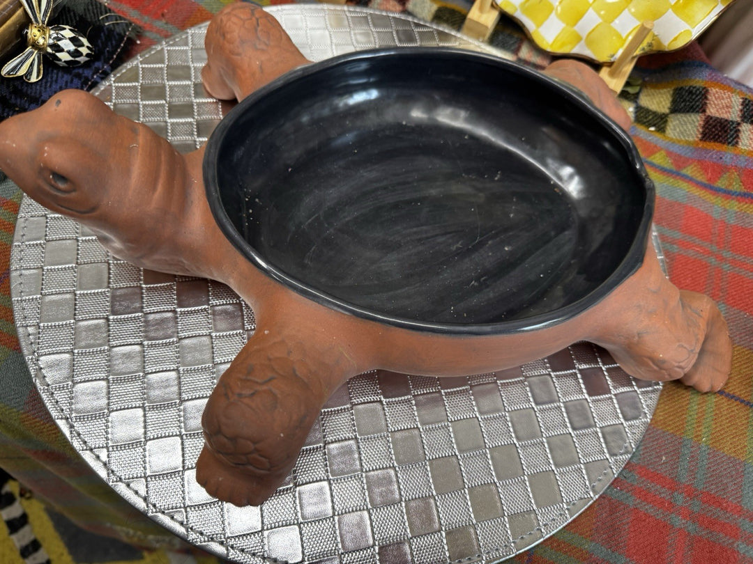 Mackenzie Childs Ceramic Turtle Tureen  Base Terracotta Component Retired