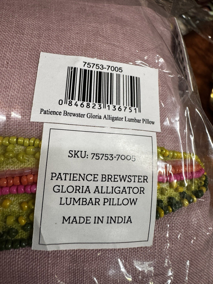 Mackenzie Childs Gloria Alligator Lumbar Pillow New In Bag