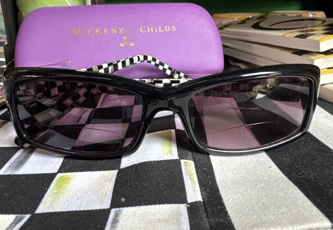 Mackenzie Childs Readers Courtly Check Sunglasses With Case