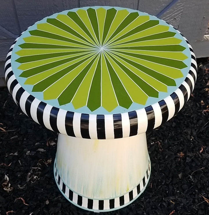 MacKENZIE CHILDS RETIRED Outdoor Metal  Toad Stool- Large