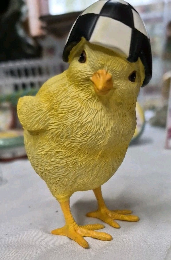 Mackenzie Childs Rose Garden Chicks With Flowers Courtly Check Set of 3- Nib