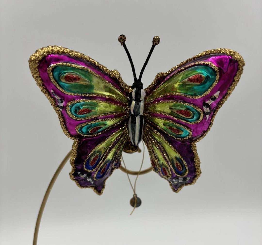 MacKenzie-Childs Bijou Butterfly Clip Ornament -Retired - NEW -