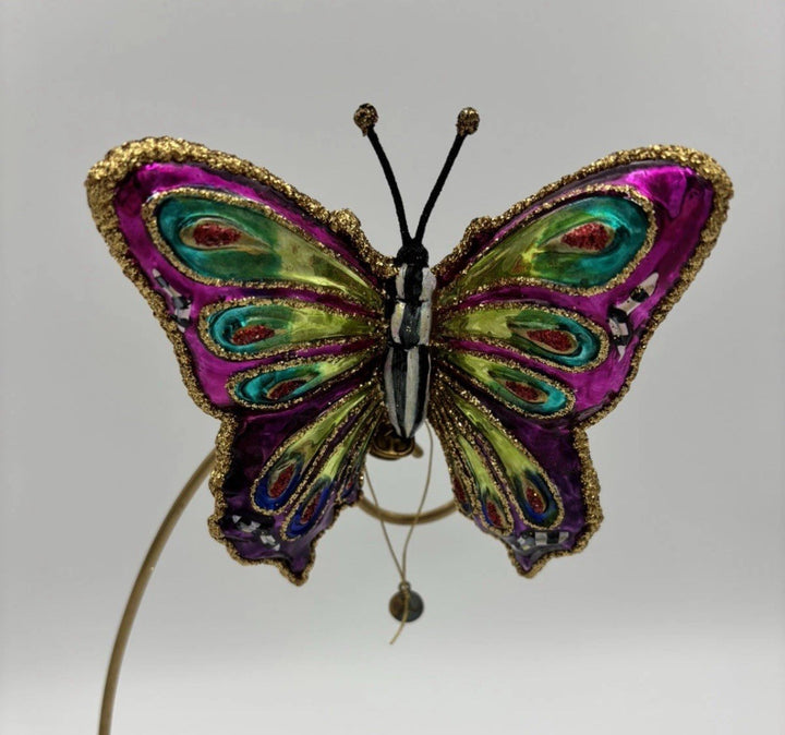 MacKenzie-Childs Bijou Butterfly Clip Ornament -Retired - NEW -