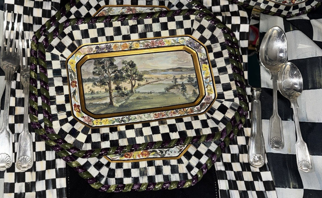 Mackenzie Childs 1991 MacLachlan Plate 10.5”x7.5”Second Edition