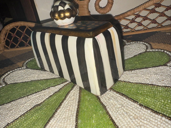 MACKENZIE CHILDS COURTLY CHECK CERAMIC BUTTERHOUSE Lid Only