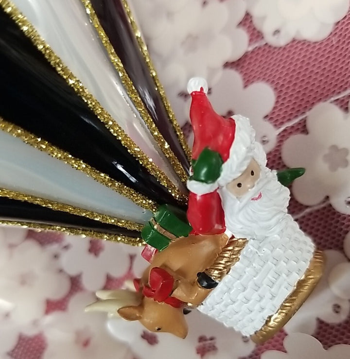 Mackenzie Childs Hot Air Balloon Glass Ornament