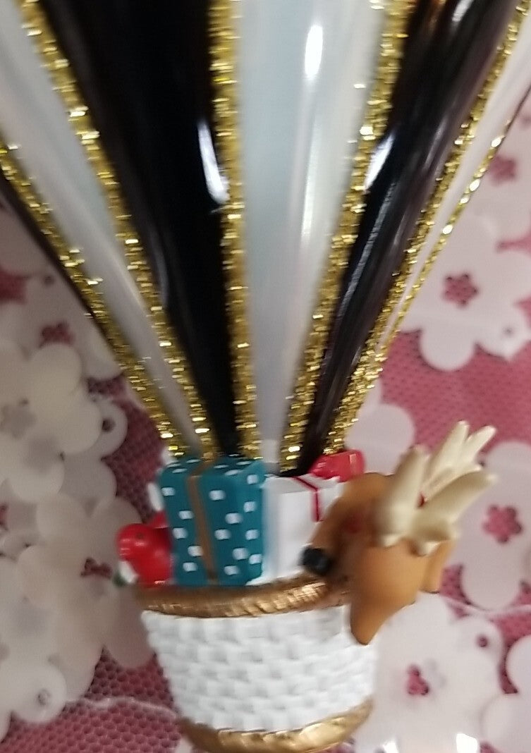 Mackenzie Childs Hot Air Balloon Glass Ornament