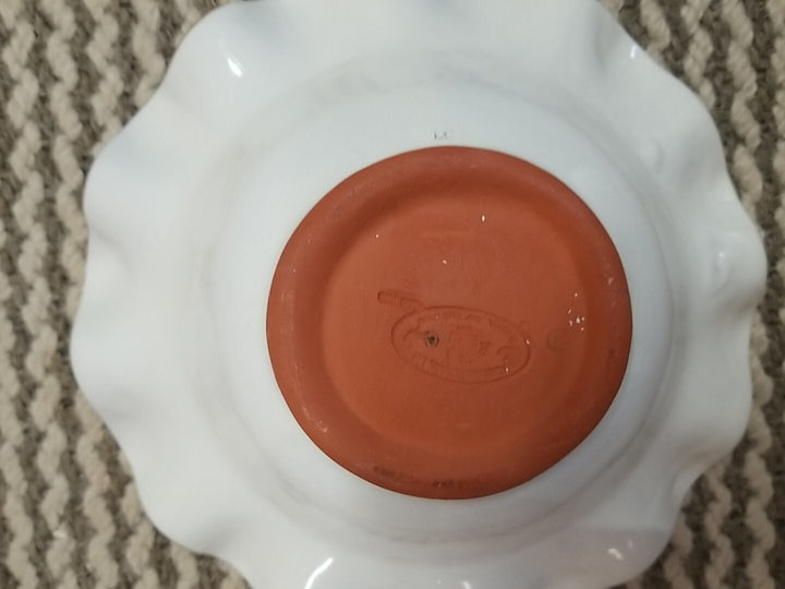Mackenzie Childs Blue Honeymoon  Fluted  Breakfast bowl 8.5” Ceramic